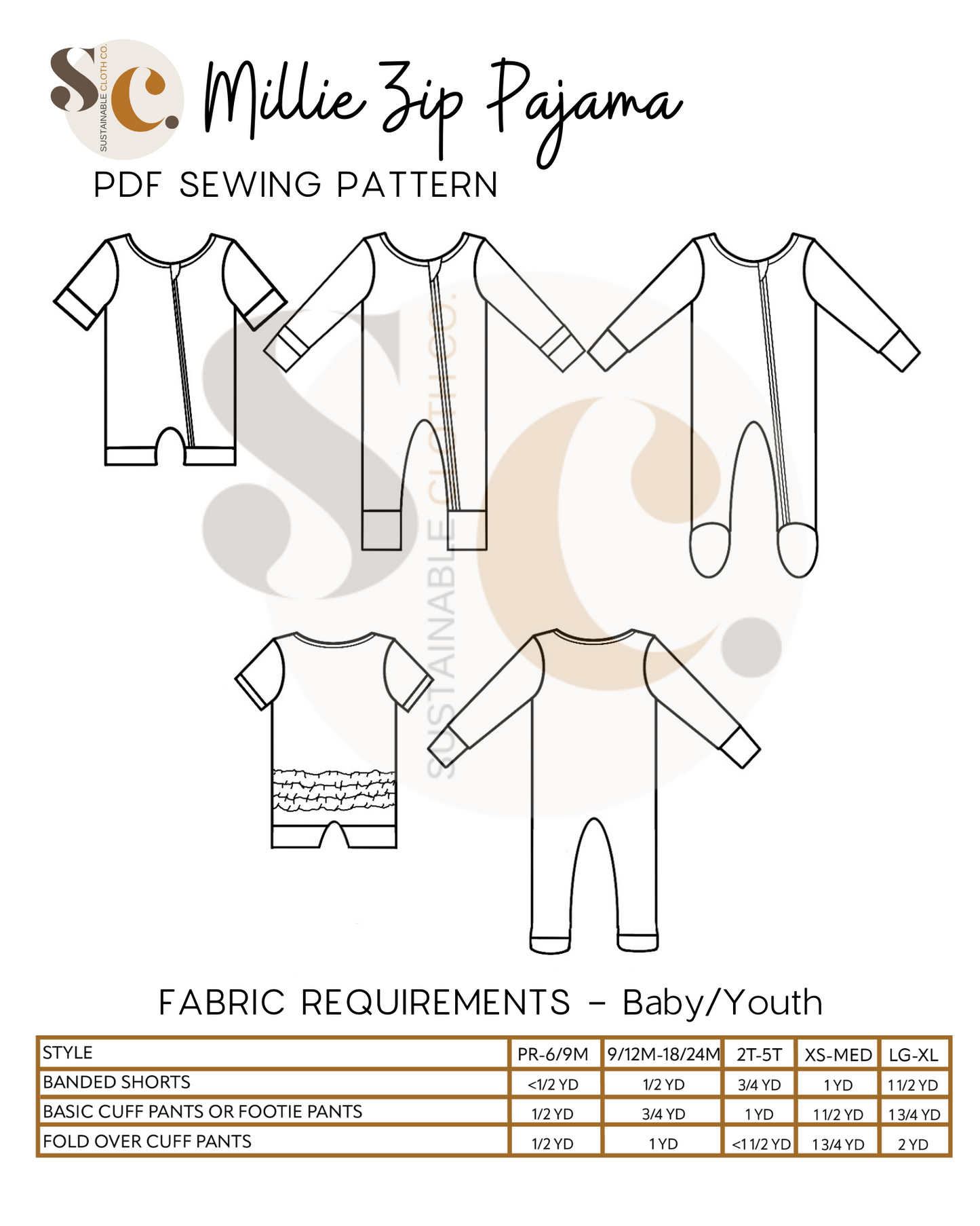 Baby-Youth Millie Zip Pajamas