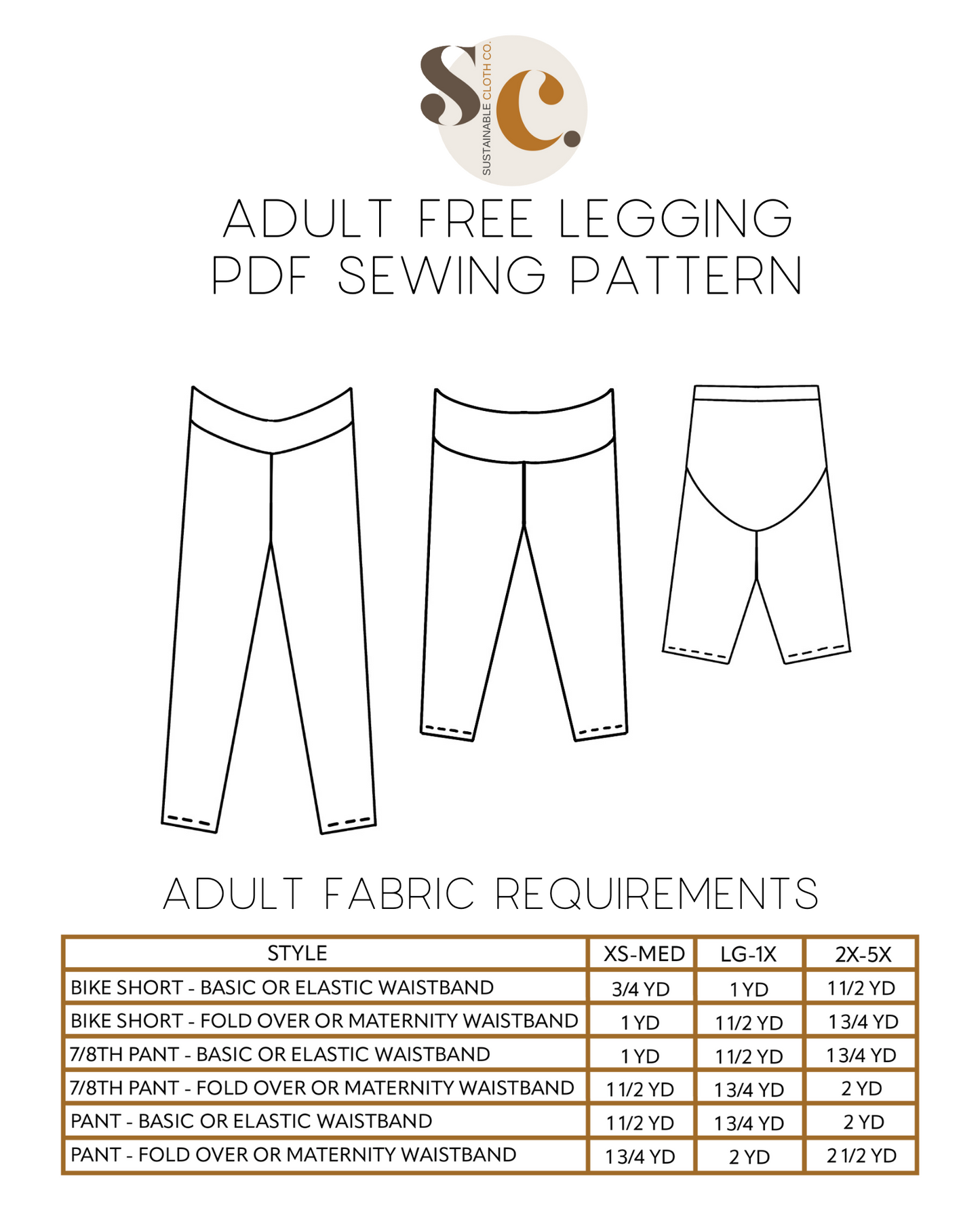 Adult Free Legging