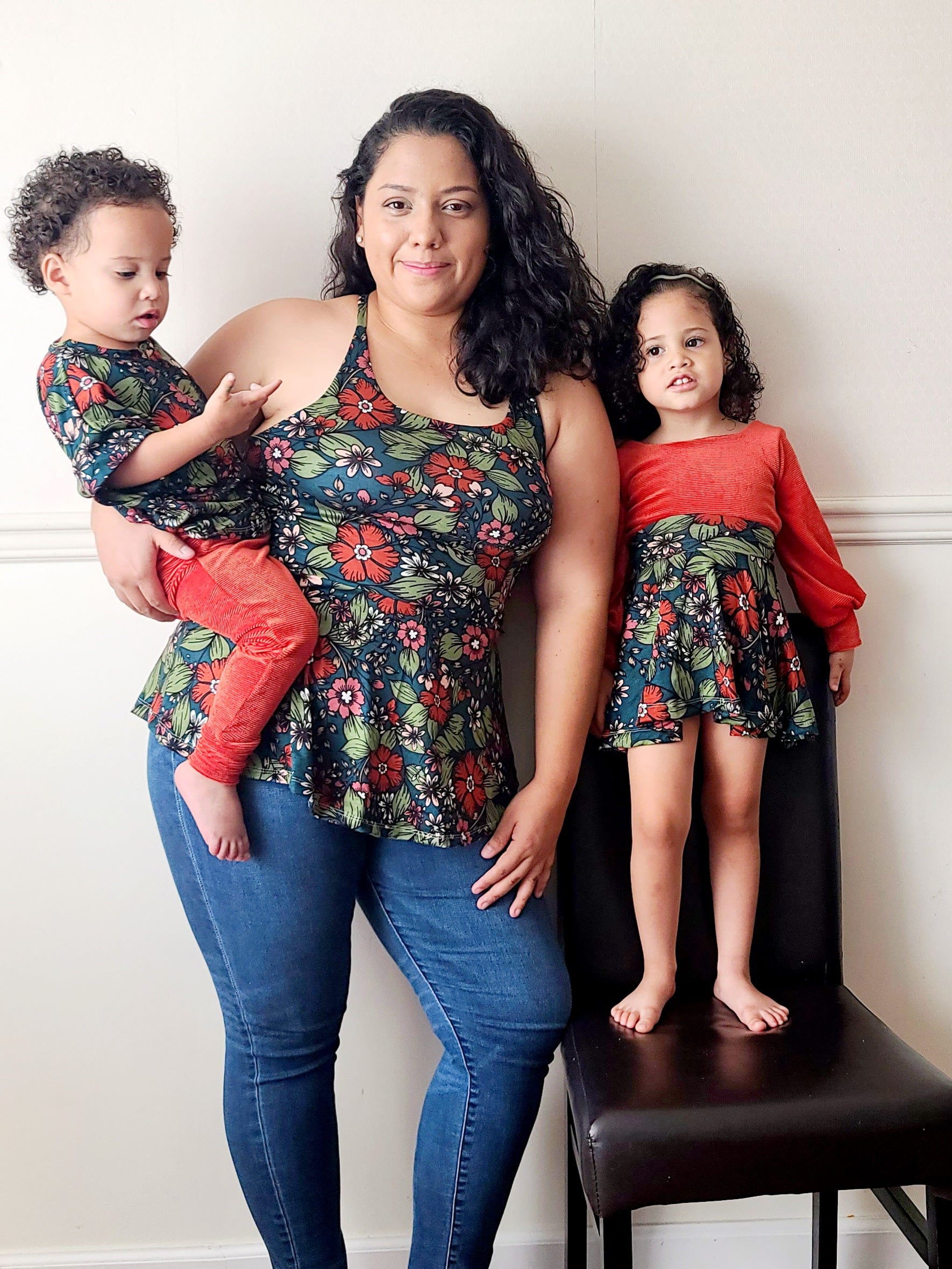 Plus size mommy sale and baby matching outfits